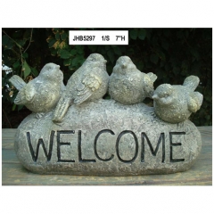 7H Resin four birds Welcome Sign