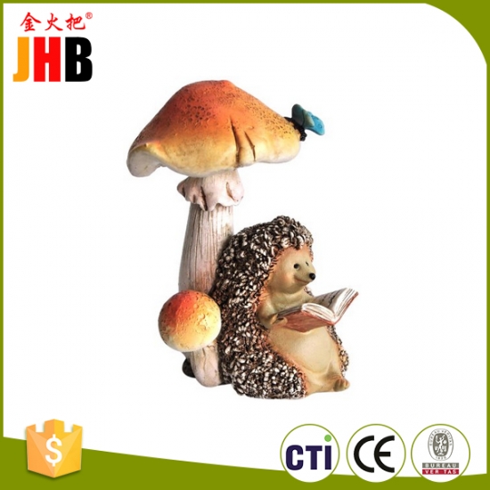 garden animals Hedgehog Mushroom Statue